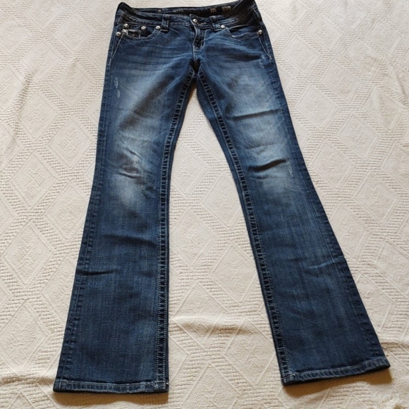 Sz 27/34 Miss Me Buckle Studded Bootcut Jeans - Picture 4 of 8